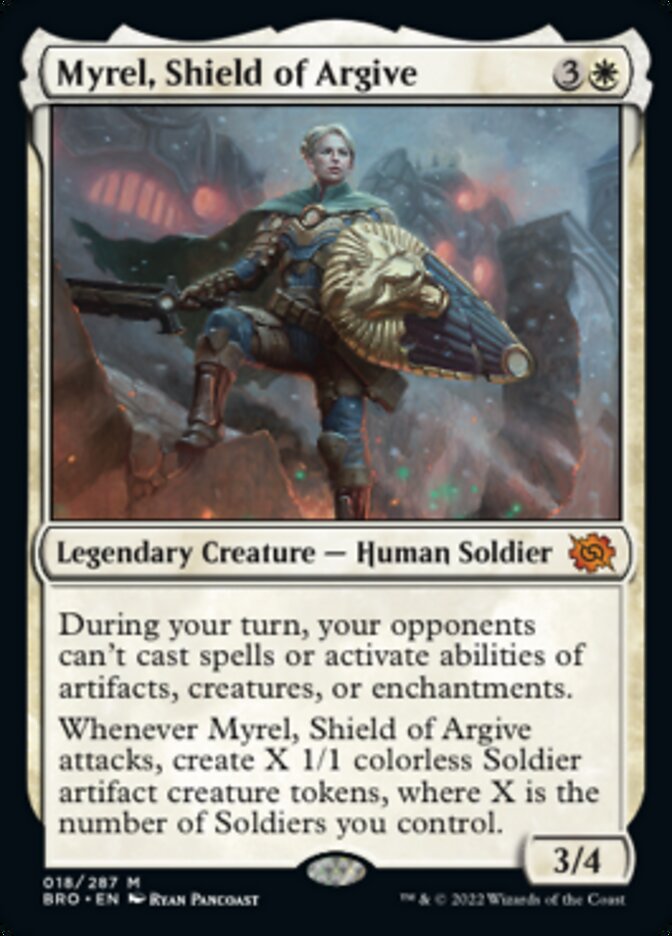 Myrel, Shield of Argive (Promo Pack) [The Brothers' War Promos] [Foil]