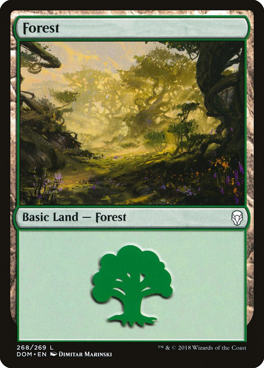 Forest (268) [Dominaria] [Foil]
