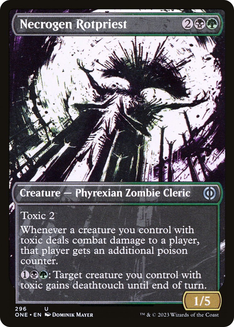 Necrogen Rotpriest (Borderless Ichor) [Phyrexia: All Will Be One] [Foil]