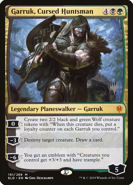 Garruk, Cursed Huntsman (Promo Pack) [Throne of Eldraine Promos] [Foil]