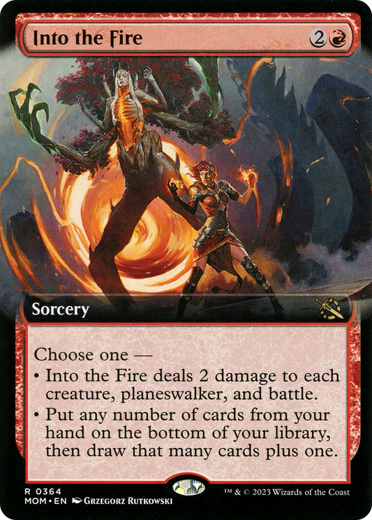 Into the Fire (Extended Art) [March of the Machine] [Foil]