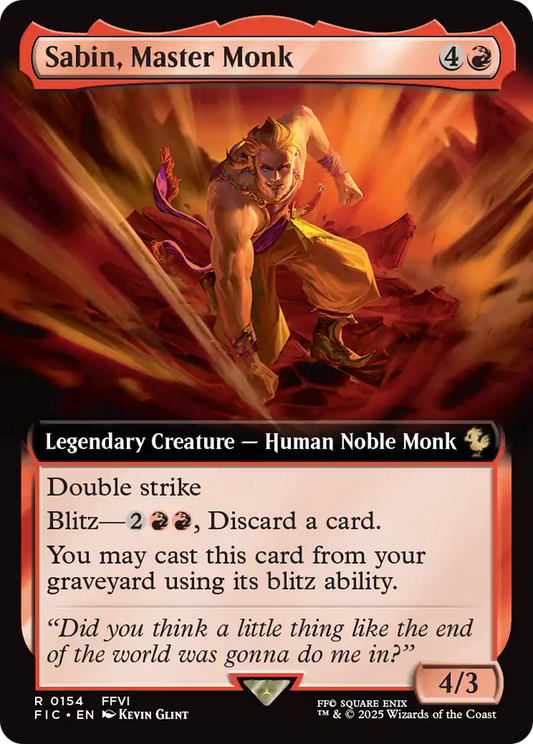 Sabin, Master Monk (Extended Art) [FINAL FANTASY Commander] [Foil]