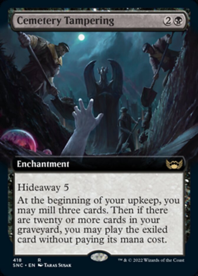 Cemetery Tampering (Extended Art) [Streets of New Capenna] [Foil]