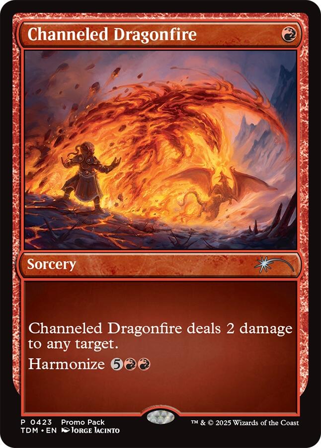 Channeled Dragonfire [Tarkir: Dragonstorm Promos] [Foil]