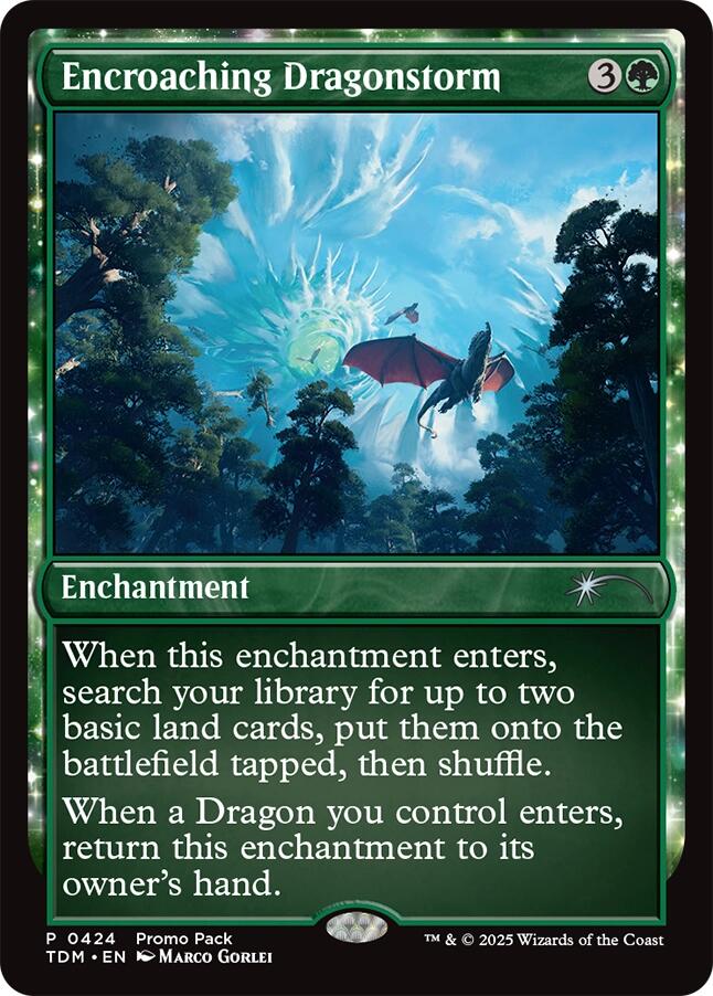 Encroaching Dragonstorm [Tarkir: Dragonstorm Promos] [Foil]