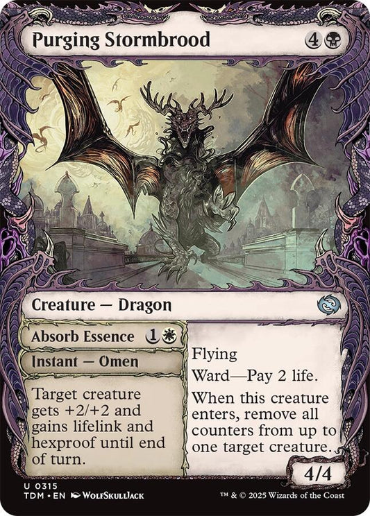 Purging Stormbrood (Showcase) [Tarkir: Dragonstorm] [Foil]