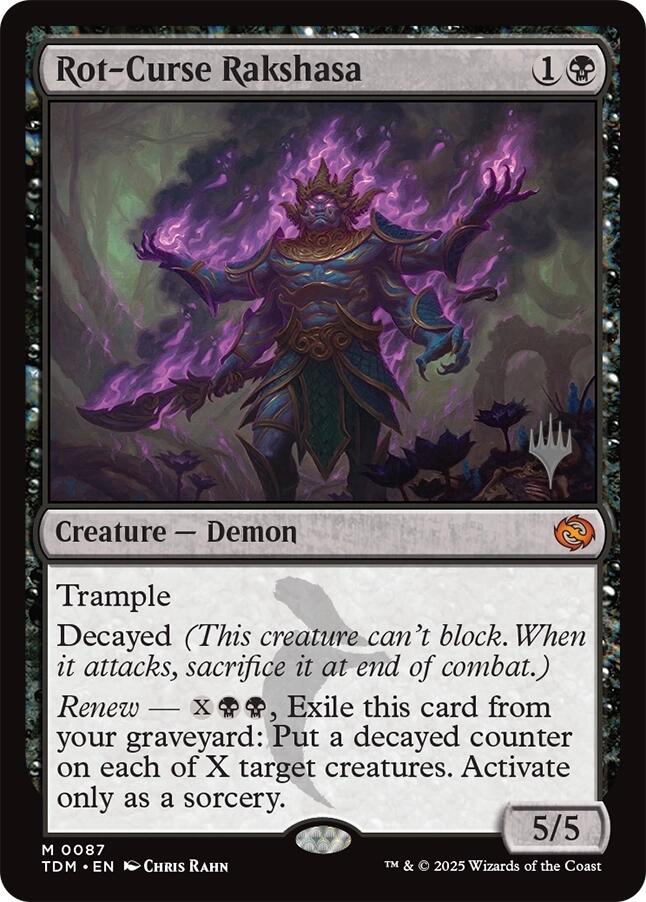 Rot-Curse Rakshasa [Tarkir: Dragonstorm Promos] [Foil]