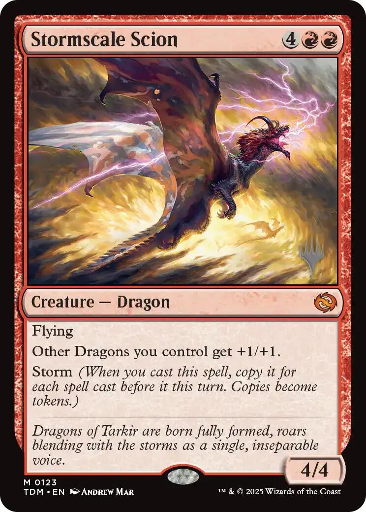 Stormscale Scion [Tarkir: Dragonstorm Promos] [Foil]