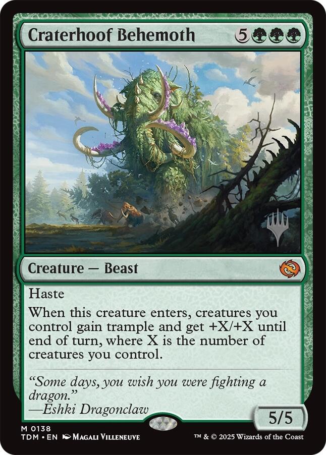 Craterhoof Behemoth [Tarkir: Dragonstorm Promos] [Foil]
