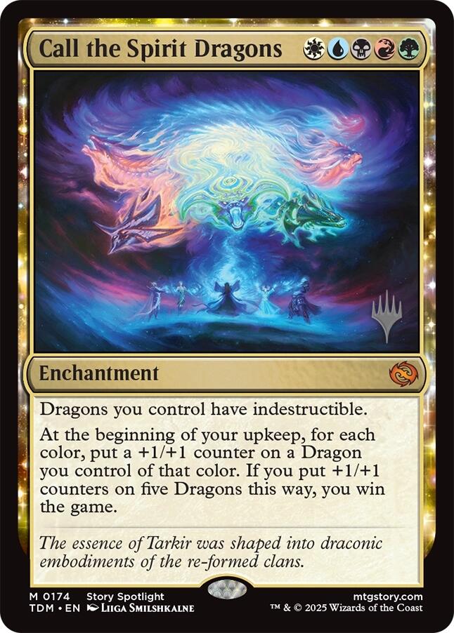 Call the Spirit Dragons [Tarkir: Dragonstorm Promos] [Foil]