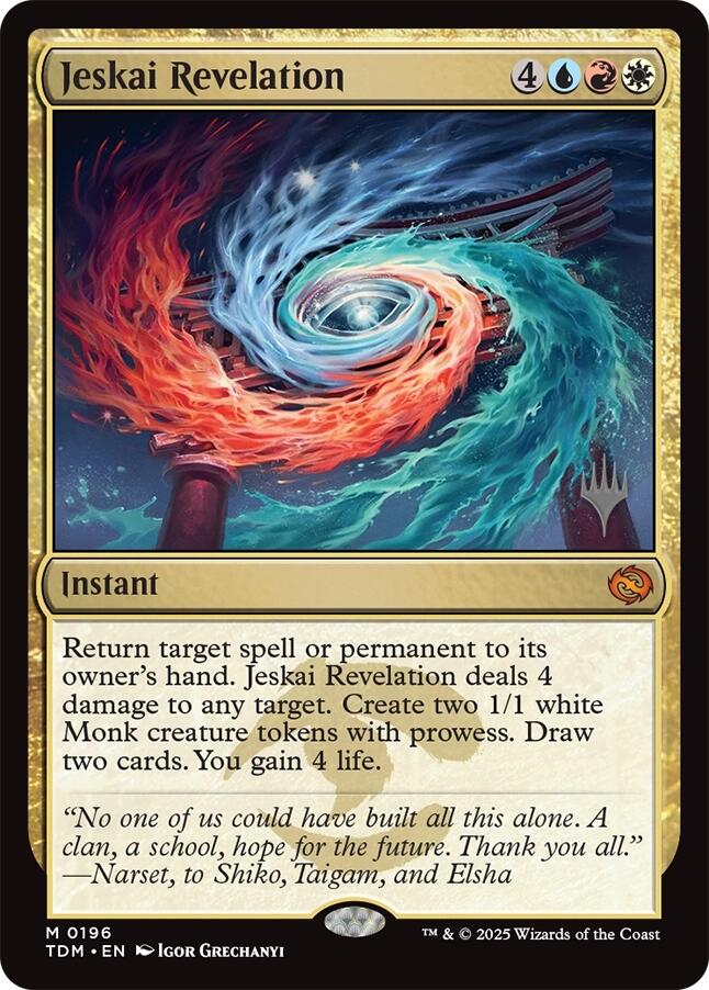 Jeskai Revelation [Tarkir: Dragonstorm Promos] [Foil]