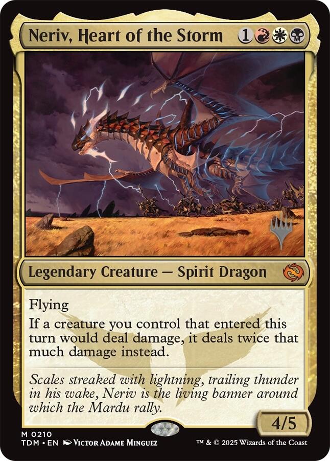 Neriv, Heart of the Storm [Tarkir: Dragonstorm Promos] [Foil]