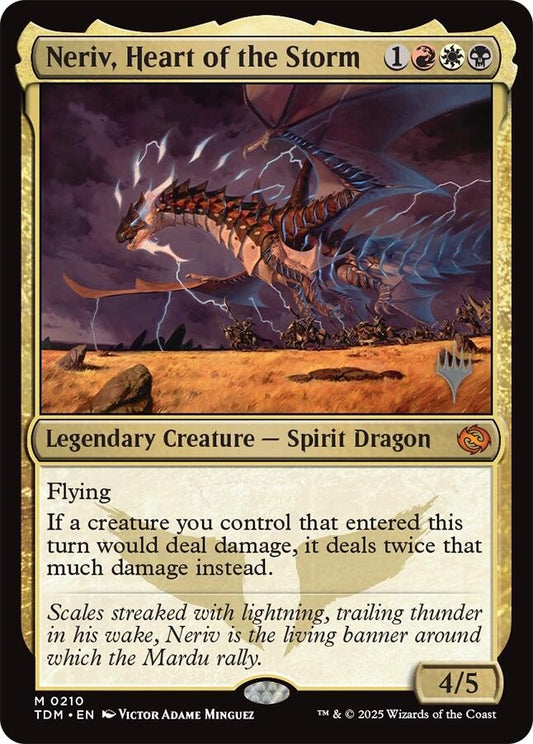 Neriv, Heart of the Storm [Tarkir: Dragonstorm Promos] [Foil]