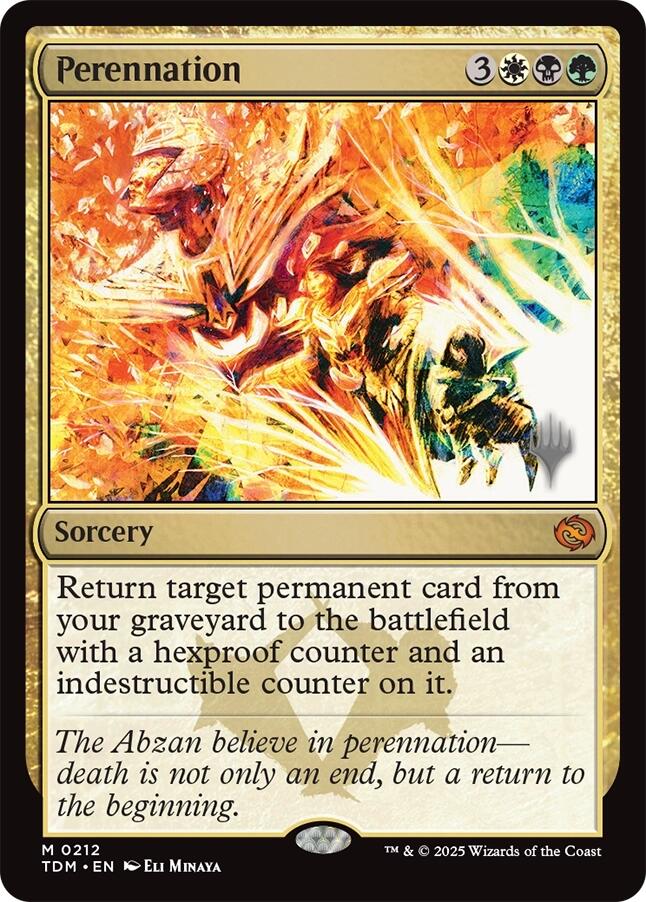 Perennation [Tarkir: Dragonstorm Promos] [Foil]