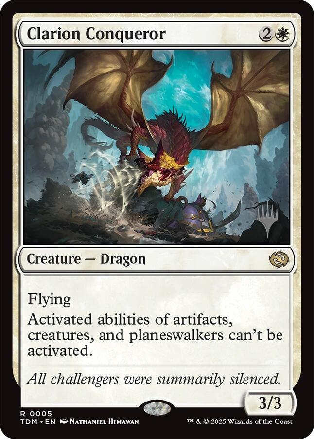 Clarion Conqueror [Tarkir: Dragonstorm Promos] [Foil]