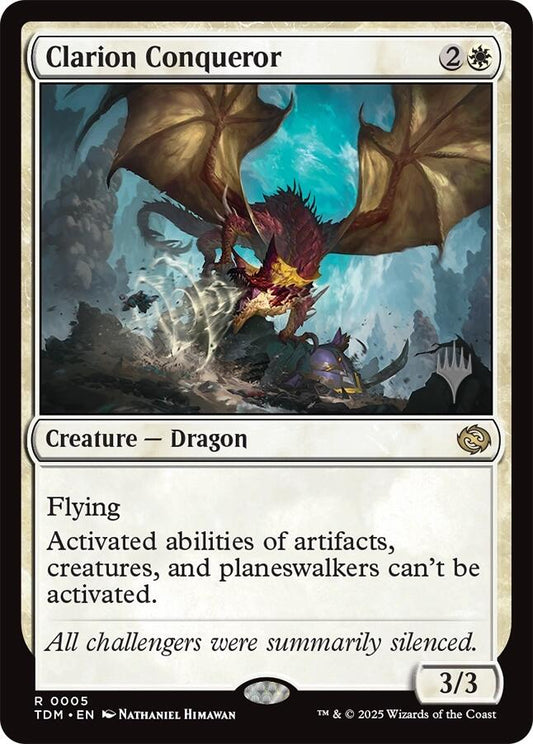 Clarion Conqueror [Tarkir: Dragonstorm Promos] [Foil]