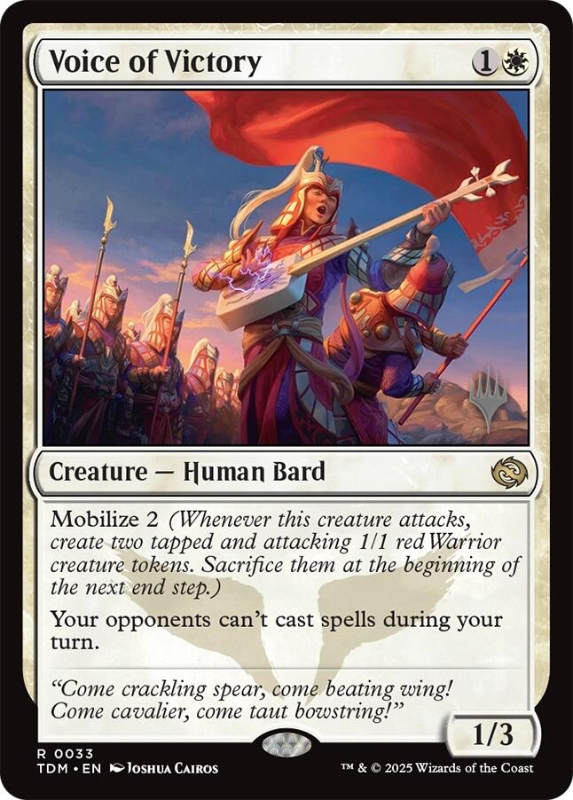 Voice of Victory [Tarkir: Dragonstorm Promos] [Foil]