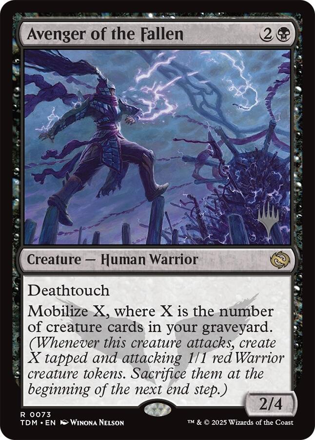 Avenger of the Fallen [Tarkir: Dragonstorm Promos] [Foil]