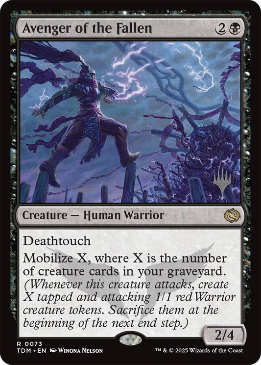 Avenger of the Fallen [Tarkir: Dragonstorm Promos] [Foil]