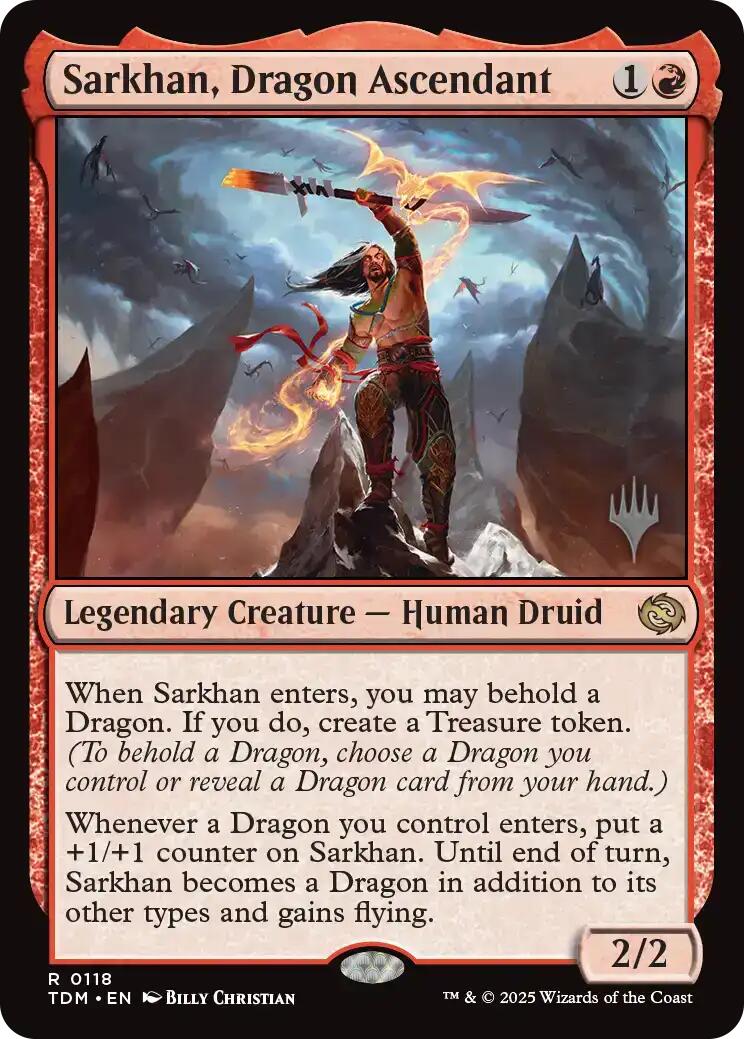 Sarkhan, Dragon Ascendant [Tarkir: Dragonstorm Promos] [Foil]