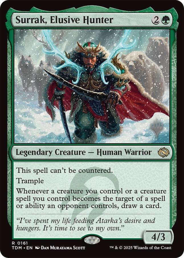 Surrak, Elusive Hunter [Tarkir: Dragonstorm Promos] [Foil]