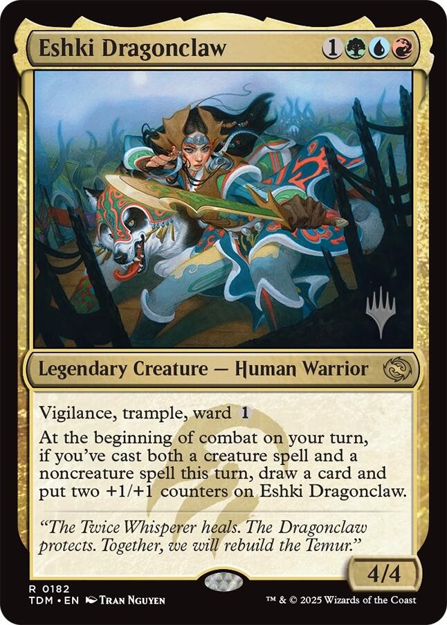 Eshki Dragonclaw [Tarkir: Dragonstorm Promos] [Foil]