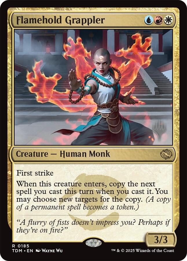 Flamehold Grappler [Tarkir: Dragonstorm Promos] [Foil]