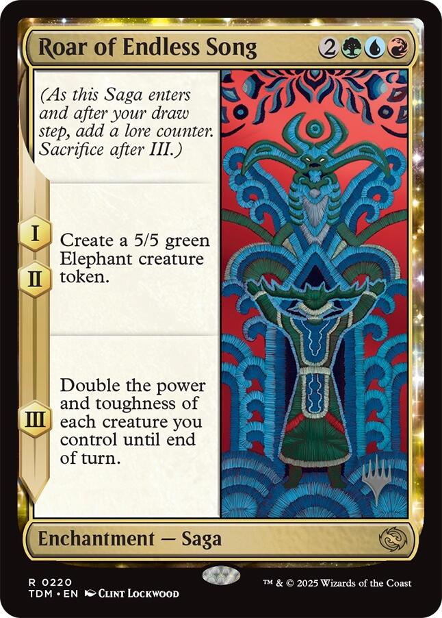 Roar of Endless Song [Tarkir: Dragonstorm Promos] [Foil]