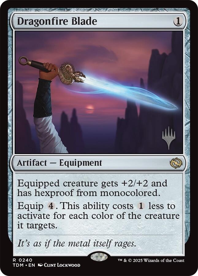 Dragonfire Blade [Tarkir: Dragonstorm Promos] [Foil]