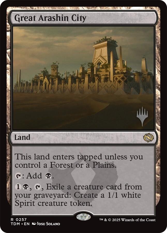 Great Arashin City [Tarkir: Dragonstorm Promos] [Foil]
