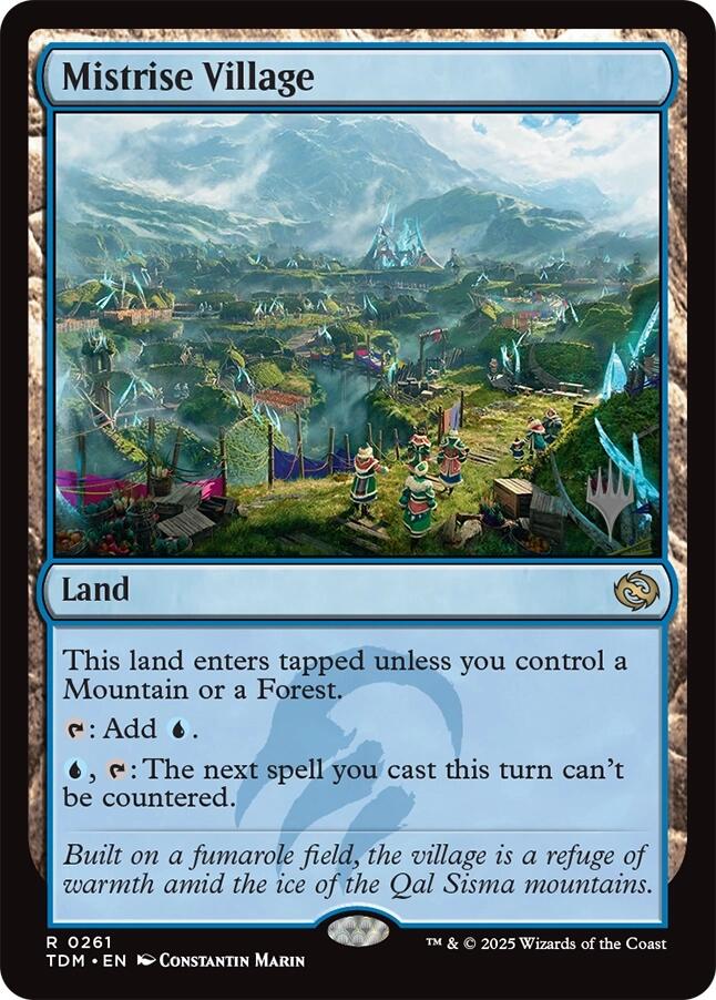 Mistrise Village [Tarkir: Dragonstorm Promos] [Foil]