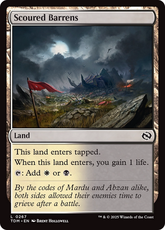 Scoured Barrens [Tarkir: Dragonstorm] [Foil]