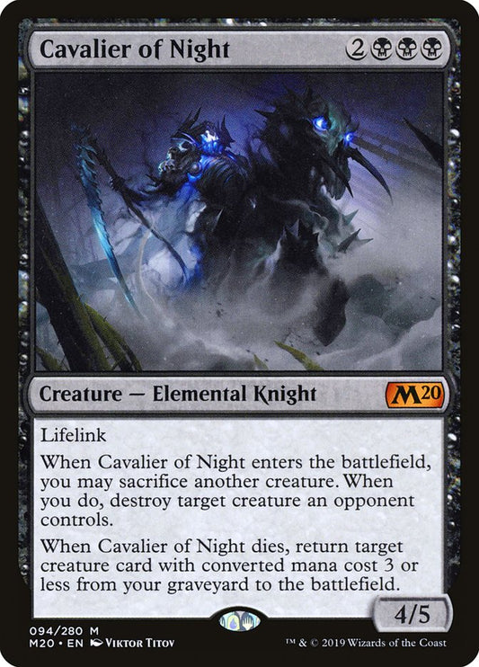 Cavalier of Night [Core Set 2020] [Foil]