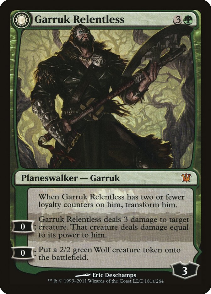 Garruk Relentless // Garruk, the Veil-Cursed [Innistrad] [Foil]