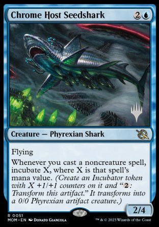 Chrome Host Seedshark (Promo Pack) [March of the Machine Promos] [Foil]