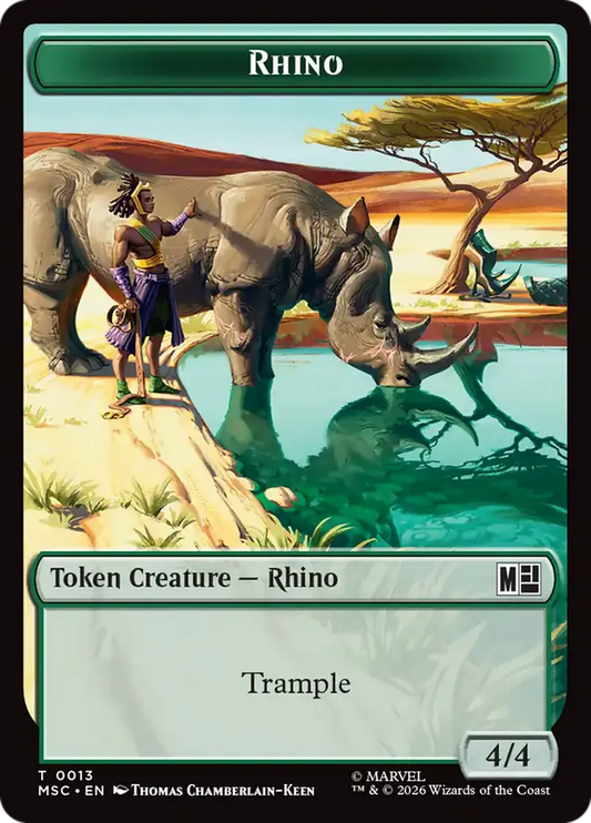 Rhino // Beast Double-Sided Token [Marvel Super Heroes Commander]