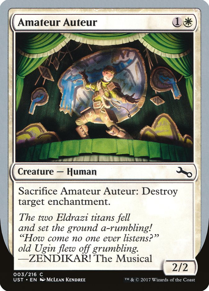 Amateur Auteur (ZENDIKAR! The Musical) [Unstable] [Foil]