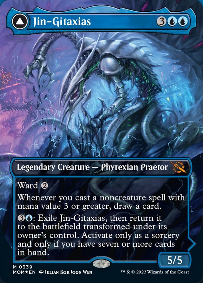 Jin-Gitaxias // The Great Synthesis (Borderless Alternate Art) [March of the Machine] [Foil]