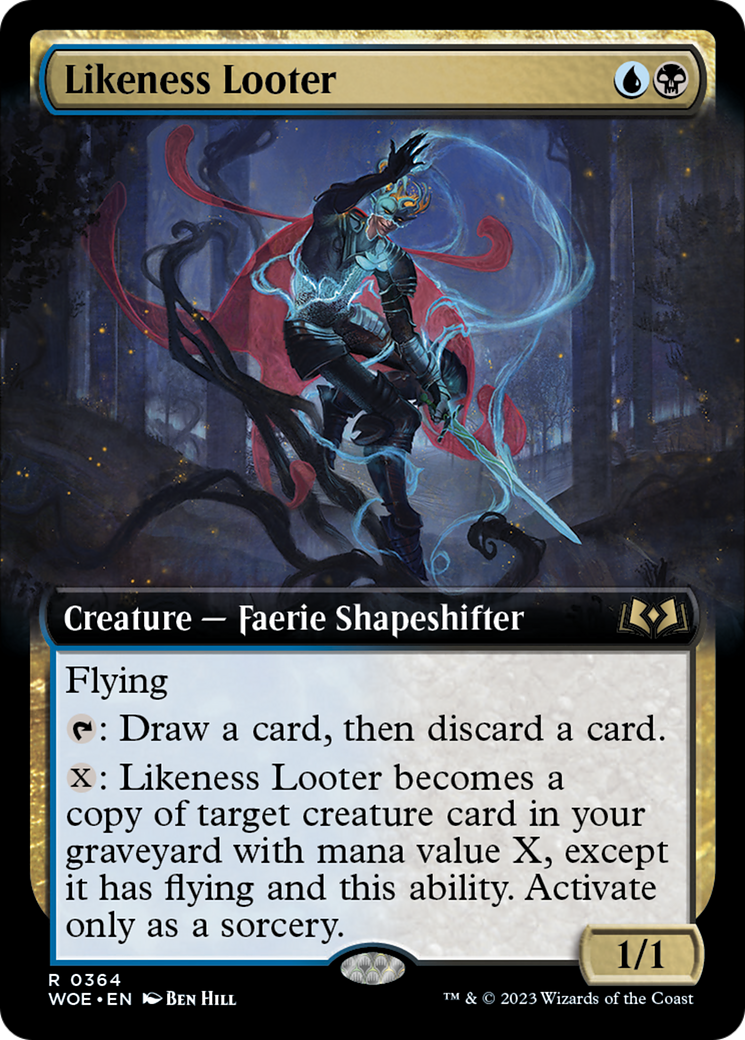 Likeness Looter (Extended Art) [Wilds of Eldraine] [Foil]