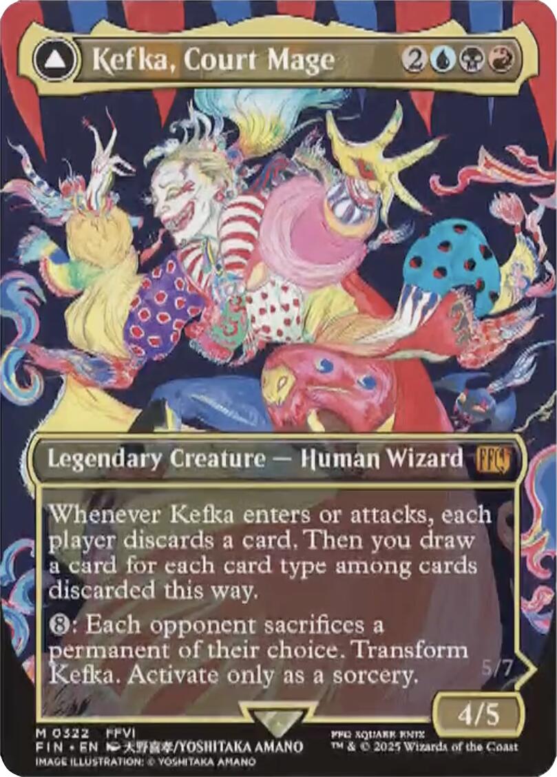 Kefka, Court Mage // Kefka, Ruler of Ruin (Borderless) (0322) [FINAL FANTASY] [Foil]
