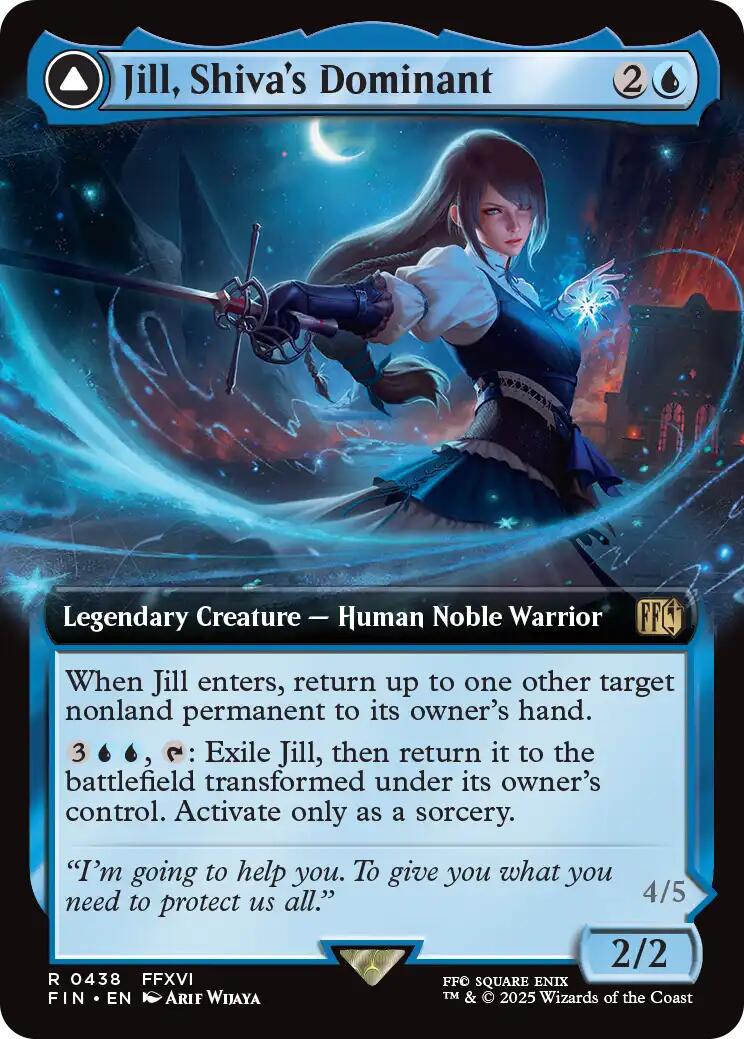Jill, Shiva's Dominant // Shiva, Warden of Ice (Extended Art) [FINAL FANTASY] [Foil]