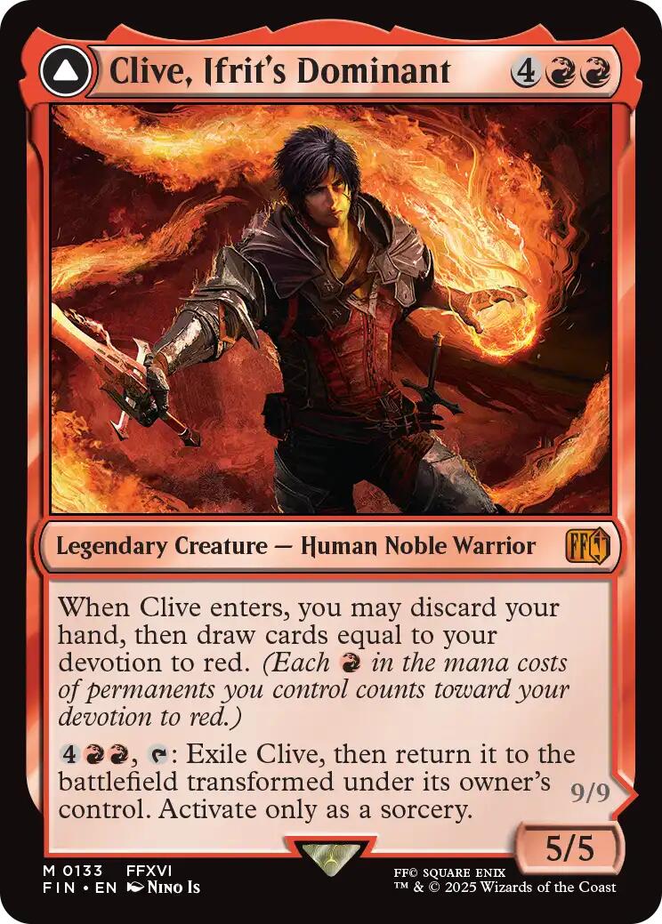 Clive, Ifrit's Dominant // Ifrit, Warden of Inferno [FINAL FANTASY] [Foil]