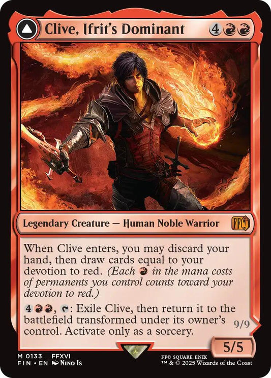 Clive, Ifrit's Dominant // Ifrit, Warden of Inferno [FINAL FANTASY] [Foil]
