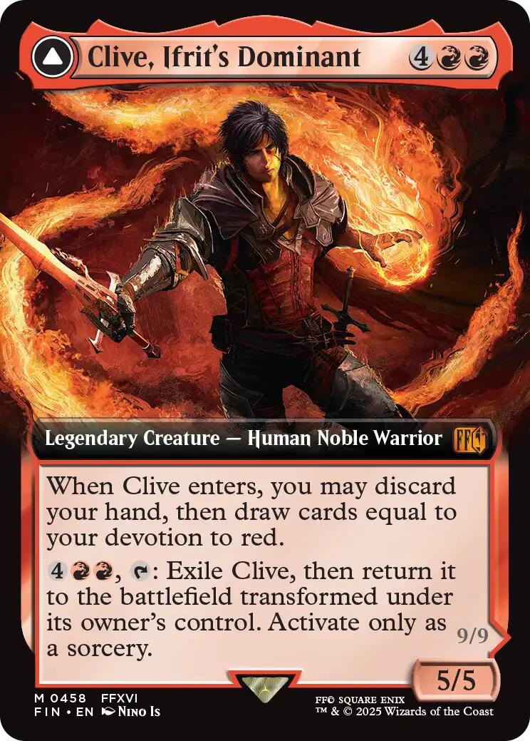 Clive, Ifrit's Dominant // Ifrit, Warden of Inferno (Extended Art) [FINAL FANTASY] [Foil]