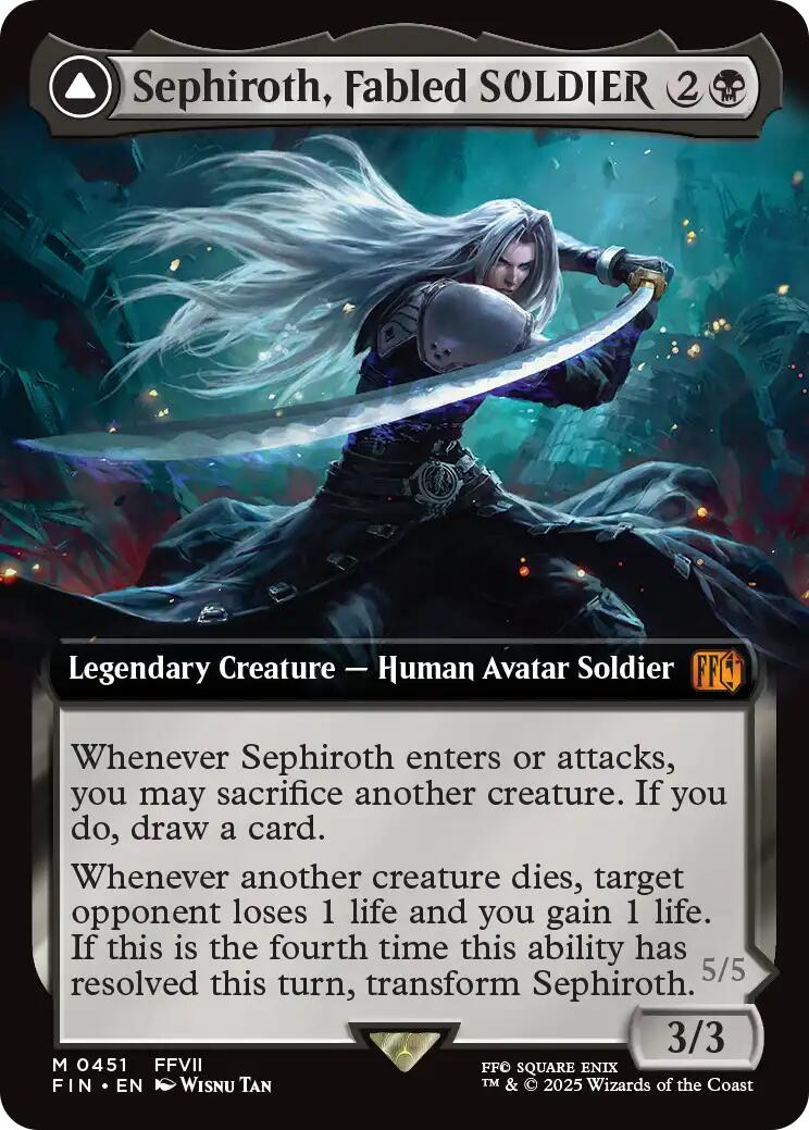 Sephiroth, Fabled SOLDIER // Sephiroth, One-Winged Angel (Extended Art) [FINAL FANTASY] [Foil]