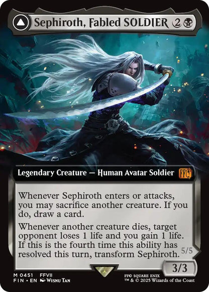 Sephiroth, Fabled SOLDIER // Sephiroth, One-Winged Angel (Extended Art) [FINAL FANTASY] [Foil]