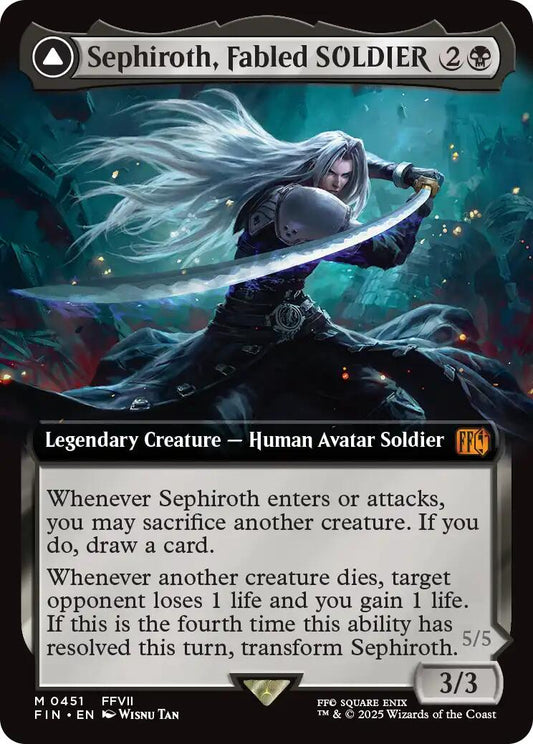 Sephiroth, Fabled SOLDIER // Sephiroth, One-Winged Angel (Extended Art) [FINAL FANTASY] [Foil]