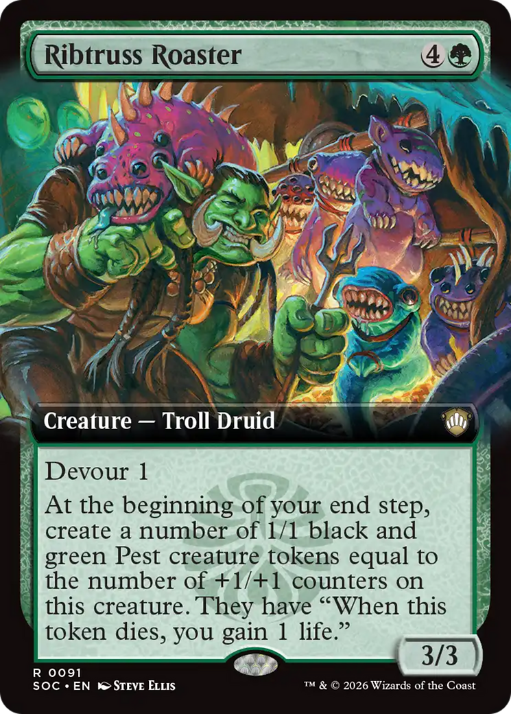 Ribtruss Roaster (Extended Art) [Secrets of Strixhaven Commander] [Foil]