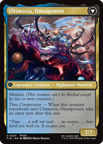 Ultimecia, Time Sorceress // Ultimecia, Omnipotent (Extended Art) [FINAL FANTASY] [Foil]