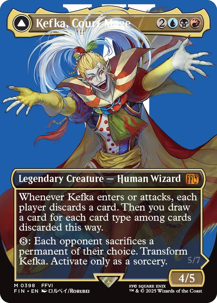 Kefka, Court Mage // Kefka, Ruler of Ruin (Borderless) (0398) [FINAL FANTASY] [Foil]